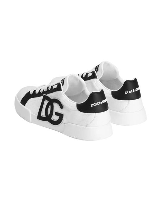Dolce & Gabbana White "Portofino" Sports Shoes for men