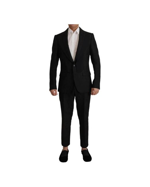 Dolce & Gabbana Black Single Breasted Suits for men