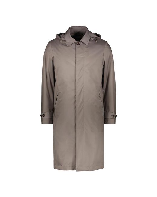 Moorer Jassen ,Bruin ,Polyester Capuchon Waterdichte Regenjas Met Zakken in het Brown voor heren