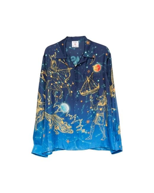 Casablanca Blue Casual Shirts for men