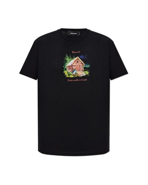 DSquared² T-Shirts in het Black voor heren