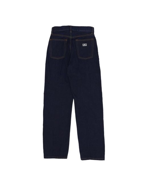 Obey Blue Straight Fit Jeans for men
