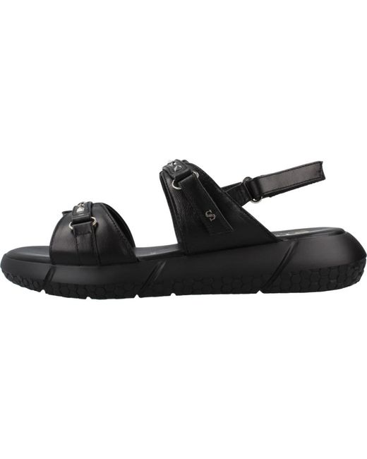 Stonefly Black Flat Sandalen