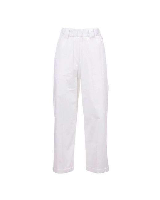 Wide Trousers Le Tricot Perugia en coloris White