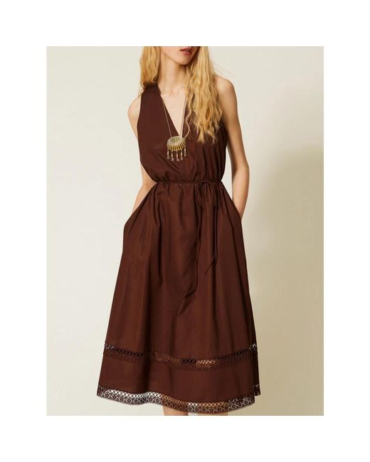 Twinset Brown Midi Dresses