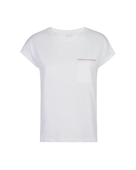 Eleventy T-Shirts in het White
