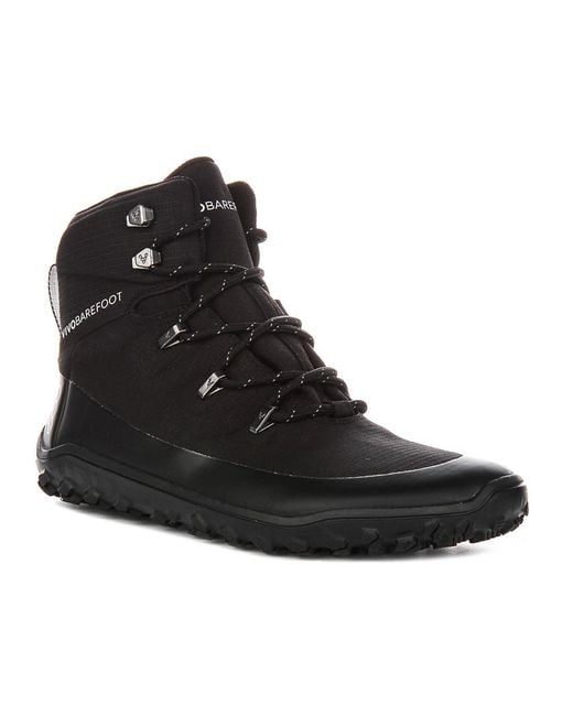 Vivobarefoot Black Lace-Up Boots