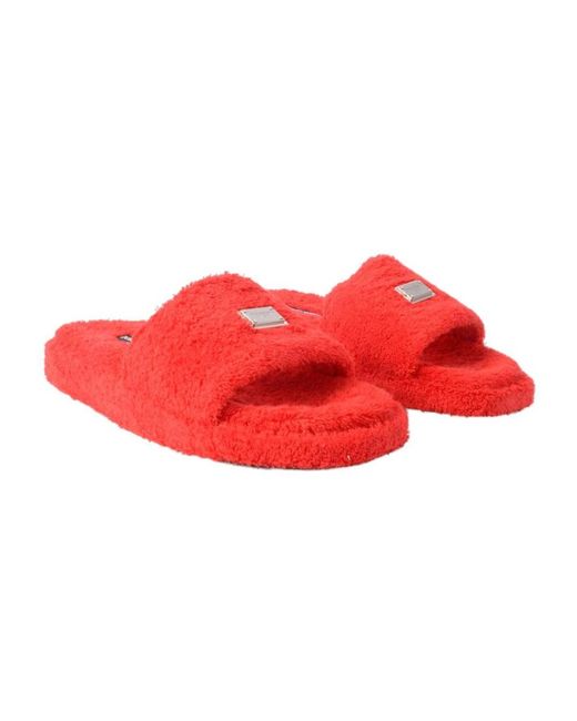 Dolce & Gabbana Red Slippers for men