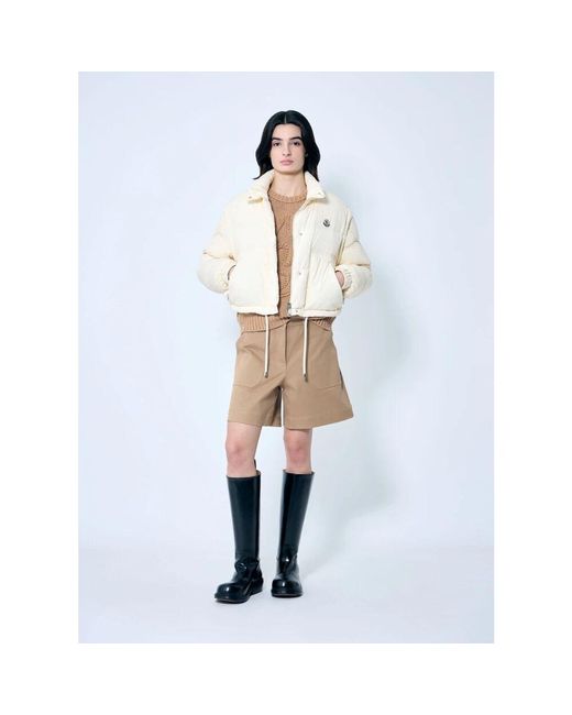 Moncler Natural Daunenjacke mit abnehmbaren ärmeln