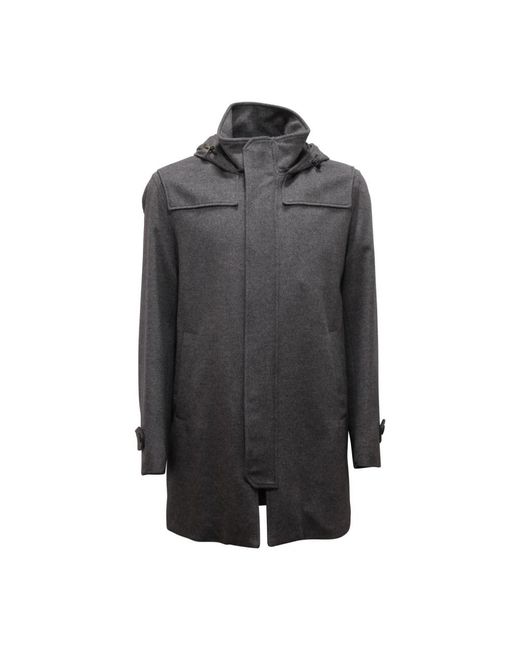 Herno Gray Single-Breasted Coats for men