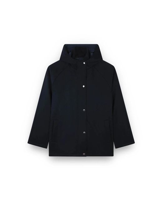 Paul & Shark Blue Luxuriöser Cashmere Parka Mantel