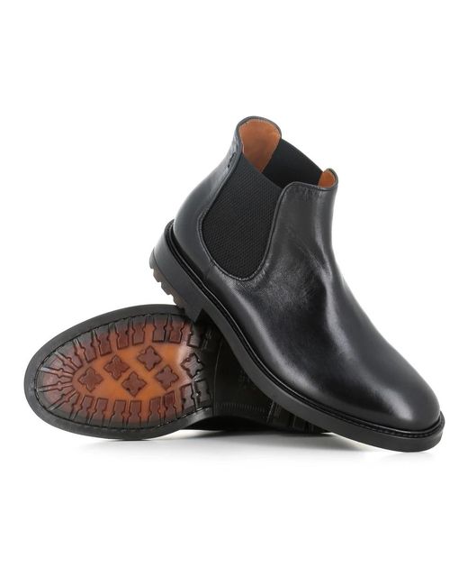 Alexander Hotto Black Chelsea Boots for men