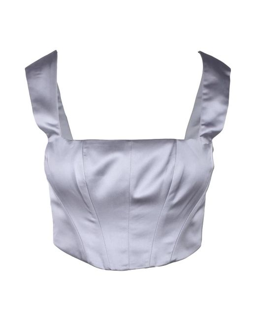alma sanchez Blue Sleeveless Tops
