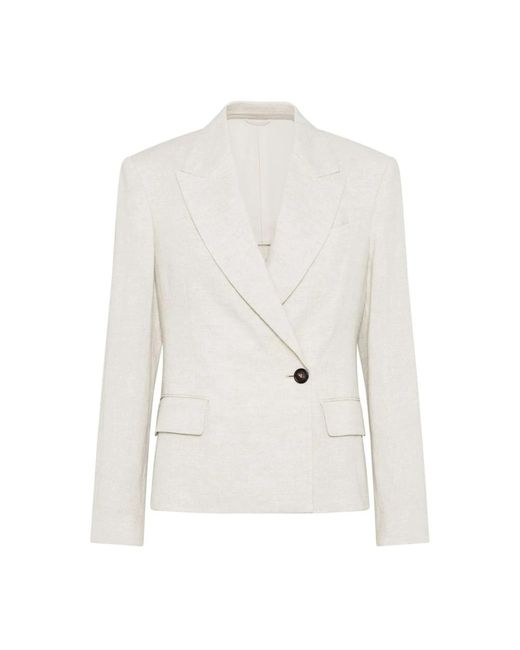 Blazers di Brunello Cucinelli in White