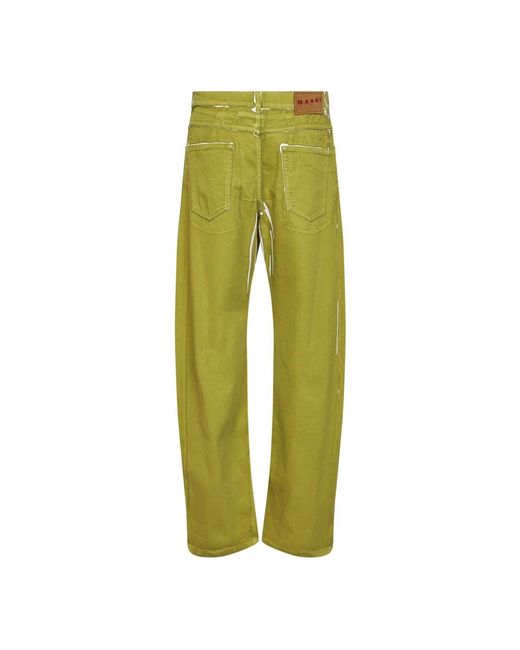 Marni Green Straight Fit Jeans for men
