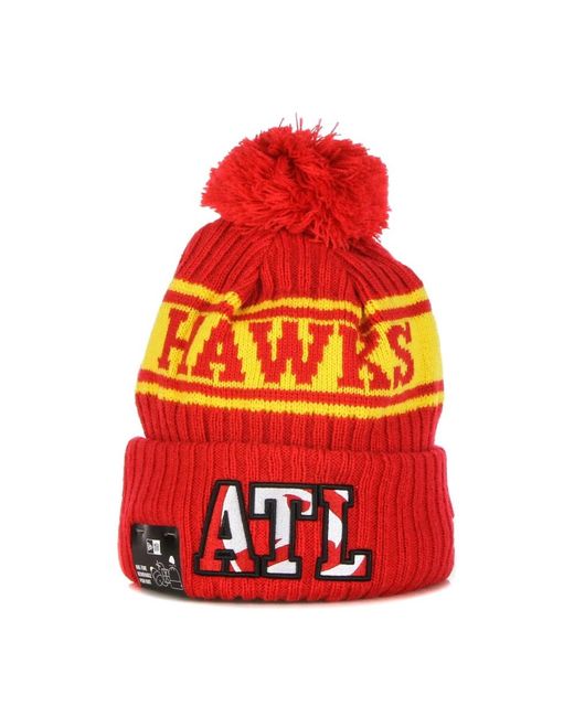 KTZ Nba draft strick pom pom mütze in Red für Herren