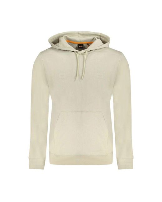 Boss R rundhalsausschnitt baumwollpullover für männer in White für Herren