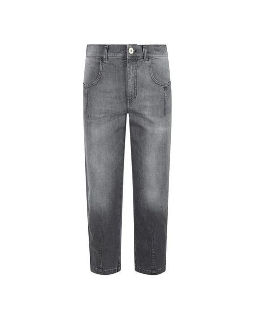 Eleventy Gray Straight Fit Jeans