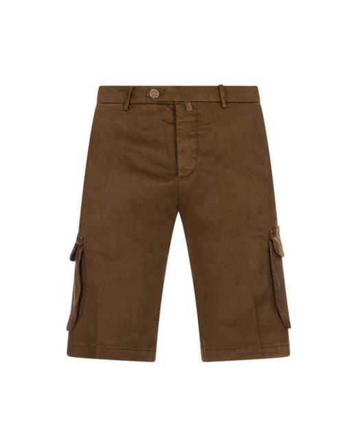 Kiton Brown Casual Shorts for men