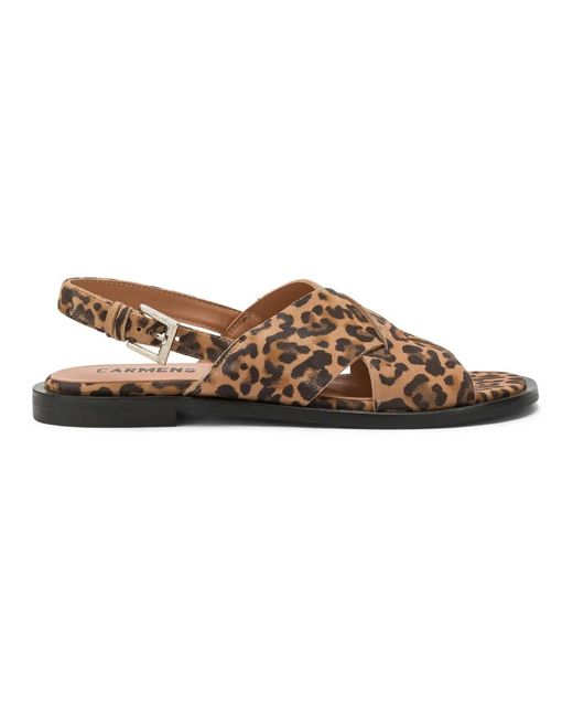 Carmens Brown Flat Sandals