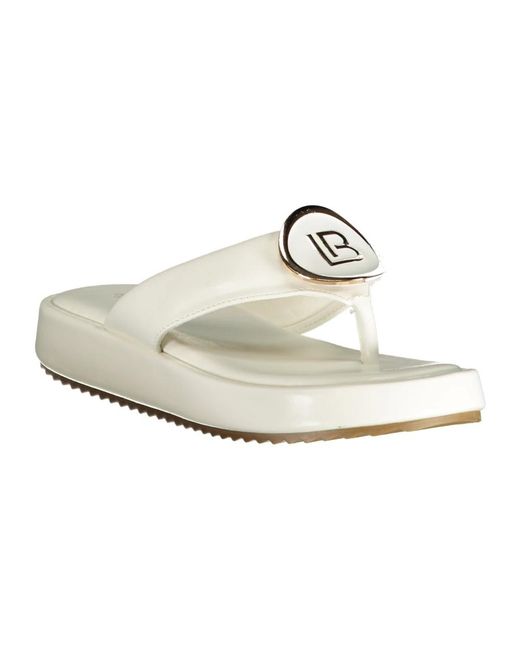 Laura Biagiotti White Flip Flops