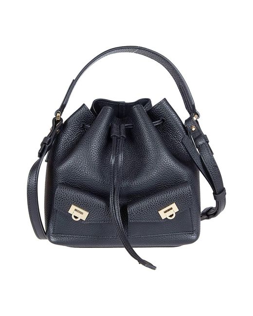 Ferragamo Black Bucket Bags