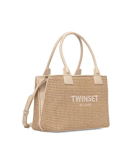 Twinset Natural Tote Bags