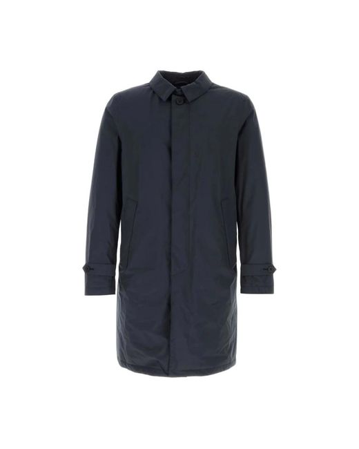Herno Jassen ,Blauw ,Nylon Gewatteerde Trenchcoat in het Blue voor heren