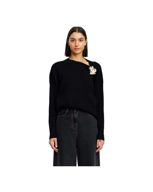 Round-Neck Knitwear di Acler in Black