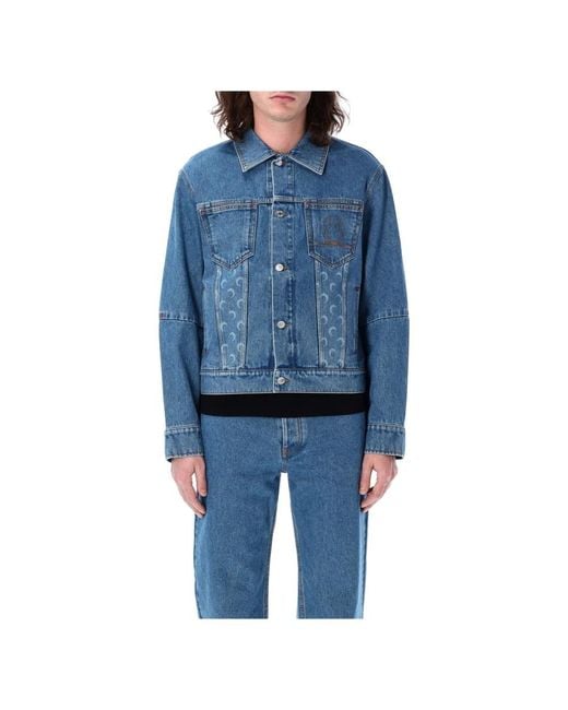 MARINE SERRE Denim Jackets in het Blue voor heren