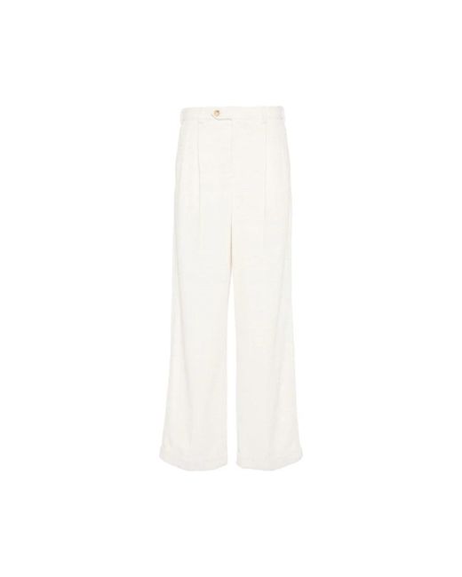 A.P.C. White Ecru tweed straight tailored hose