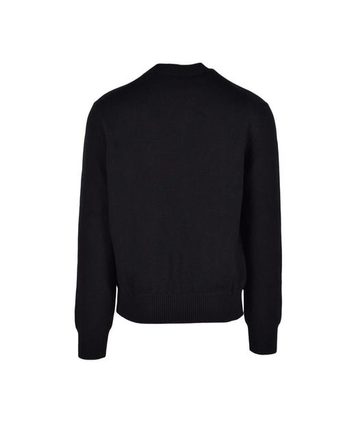 McQueen Black Round-Neck Knitwear for men