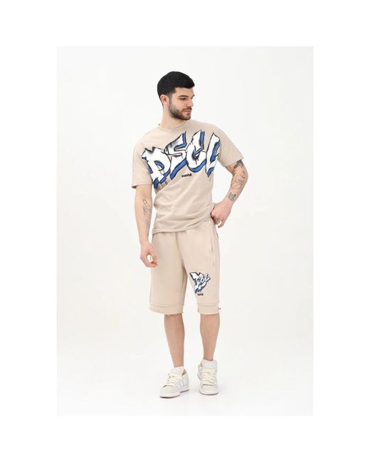 DISCLAIMER Urban Sportshorts Mit Graffiti-Logo in Natural für Herren