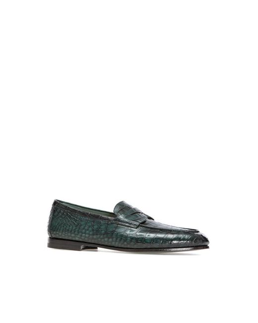 Santoni Green Loafers for men