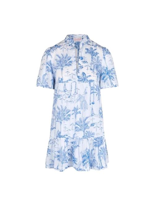 Mc2 Saint Barth Blue Short Dresses