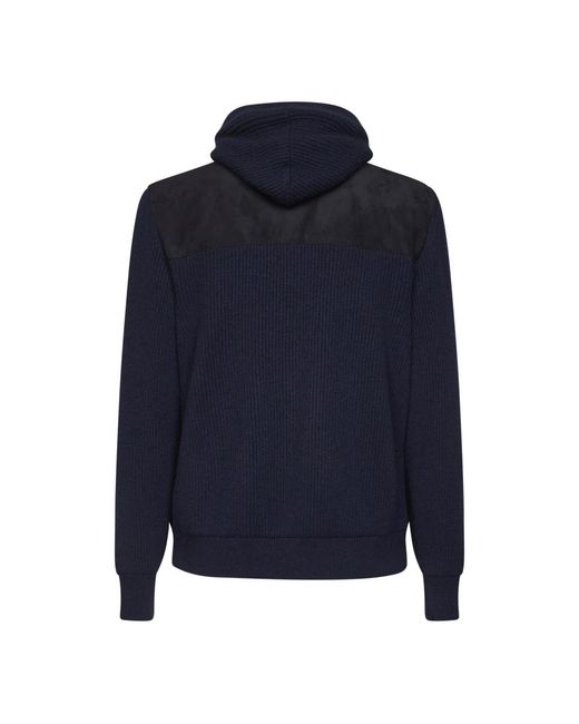 Brunello Cucinelli Blue Leather Jackets for men