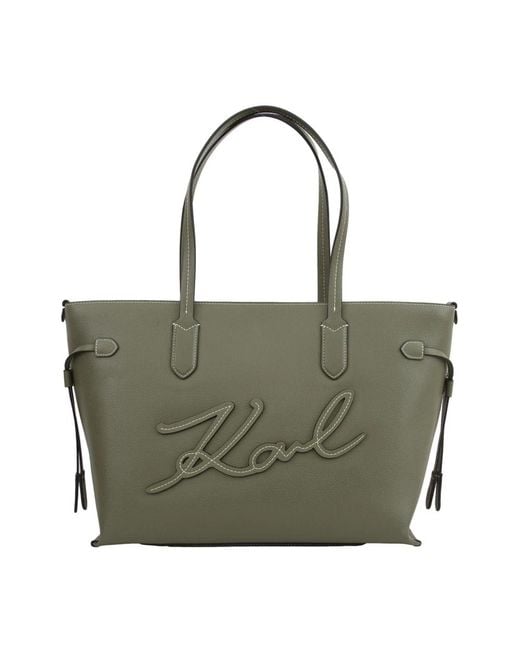 Karl Lagerfeld Green Shopping Bags
