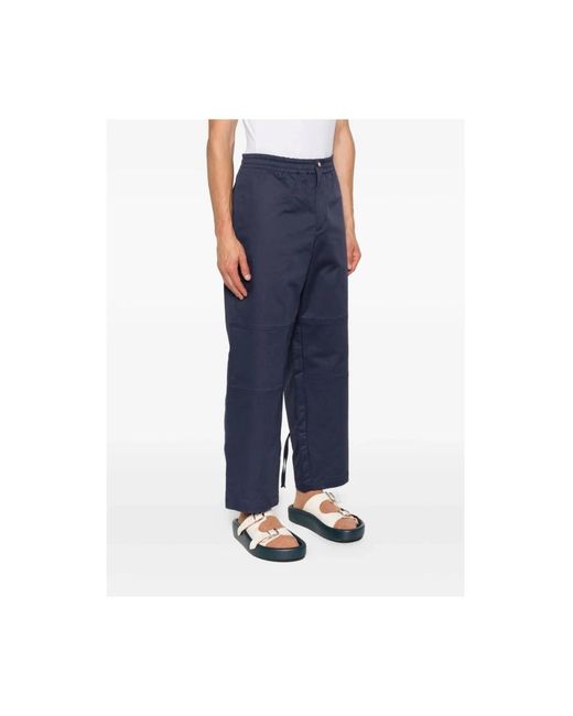 Moncler Blue Wide Trousers for men