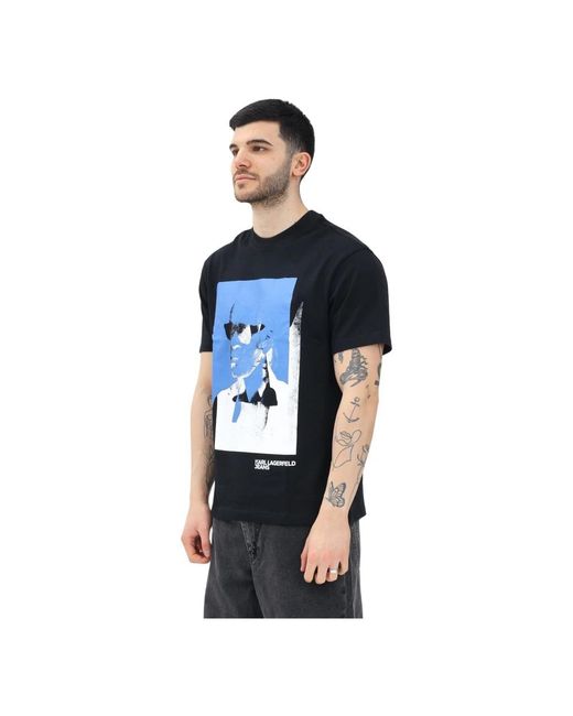 Karl Lagerfeld T-Shirts Und Polos Schwarz in Blue für Herren