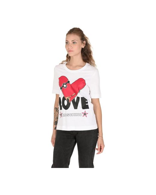 T-Shirts Love Moschino de color Red