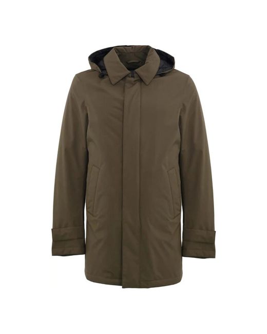 Herno Green Single-Breasted Coats for men