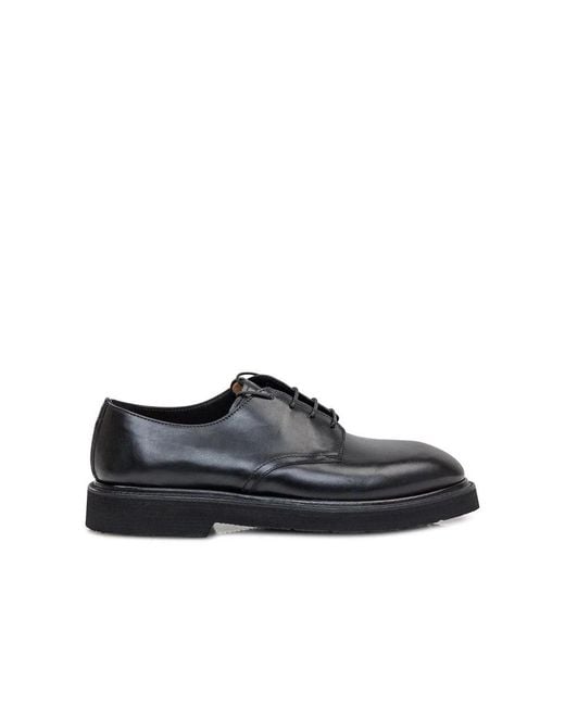 Premiata Black Lace-Up Derbies for men