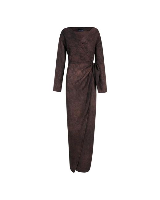 Cortana Brown Wrap Dresses