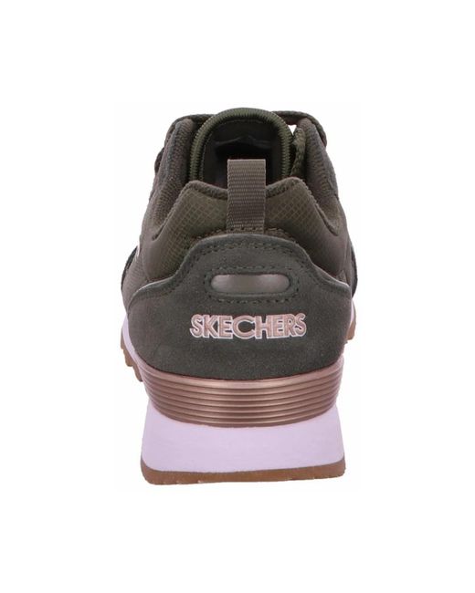 Skechers Sneakers Veterschoenen Platte Schoenen in het Brown