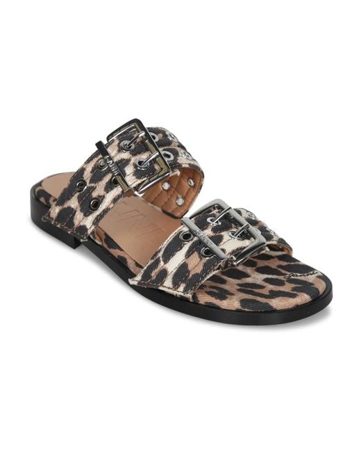 Ganni Black Sliders