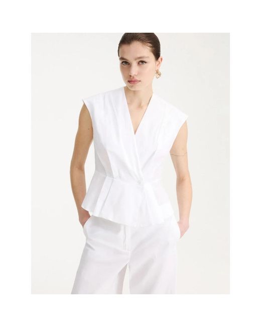 Marella White Sleeveless Tops