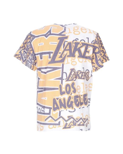 Mitchell & Ness T-Shirts in het Pink voor heren