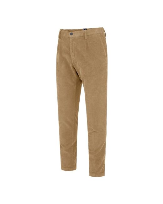 Bomboogie Slim Fit Broek Van Getextureerd Fluweel in het Natural voor heren