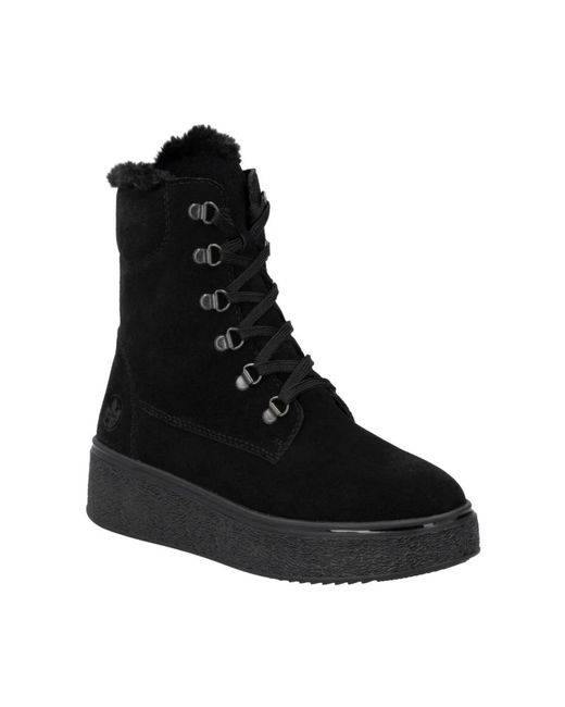 Rieker Black Winter Boots