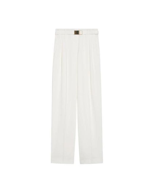 Wide Trousers Max Mara de color White